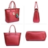 Picture of Xardi London Burgundy Style 2 large girls college zipped shopper bag