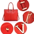 Picture of Xardi London Red Style 2 Large Laptop Ladies Tote Bag