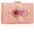 Picture of Xardi London Pink Style 3 3D Floral Bridal Bridesmaid Clutch Bag