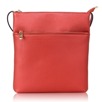 Picture of Xardi London Red Faux Leather Saddle Cross Over Bag