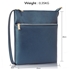 Picture of Xardi London Navy Faux Leather Saddle Cross Over Bag