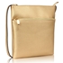 Picture of Xardi London Gold Faux Leather Saddle Cross Over Bag