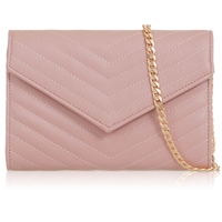 Picture of Xardi London Pink 2 in 1 Small Quilted Clutch Purse with Card Slots