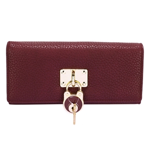 Picture of Xardi London Burgundy Faux Leather Padlock trifold Wallet