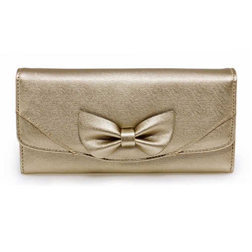 Picture of Xardi London Gold Trifold Faux Leather Ladies Wallet