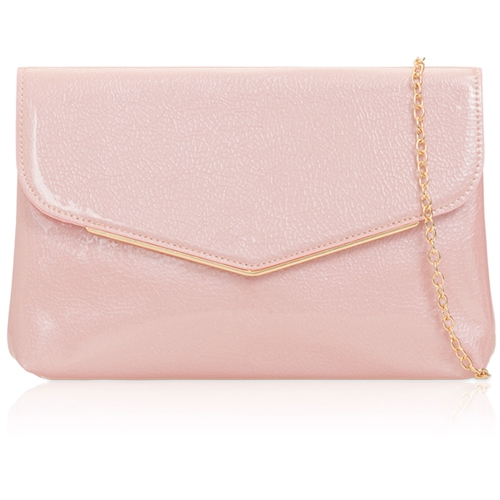 Picture of Xardi London Pink Metallic Shimmer Clutch Bag