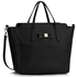 Picture of Xardi London Black Large Faux Leather Bow Tote Shopper Bag