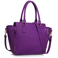 Picture of Xardi London Purple Style A Zipper Women Tote Handbag