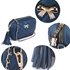 Picture of Xardi London Navy Quilted Leather Style Satchel Bag