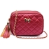 Picture of Xardi London Burgundy Quilted Leather Style Satchel Bag