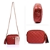 Picture of Xardi London Red Quilted Leather Style Satchel Bag