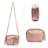 Picture of Xardi London Champagne Quilted Leather Style Satchel Bag