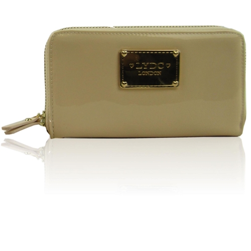 Picture of Xardi London Cream LYDC Small Patent Leather Wristlet Purse