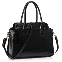 Picture of Xardi London Black Quilted Pattern Grab Bag for Women