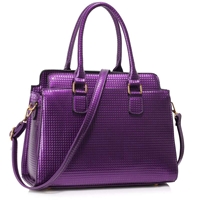 Picture of Xardi London Purple Quilted Pattern Grab Bag for Women