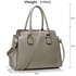 Picture of Xardi London Grey Quilted Pattern Grab Bag for Women