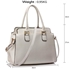Picture of Xardi London White Quilted Pattern Grab Bag for Women