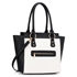 Picture of Xardi London Black/White Zipper Medium Women Shoulder Bag