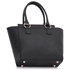 Picture of Xardi London Black/White Zipper Medium Women Shoulder Bag