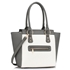 Picture of Xardi London Grey/White Zipper Medium Women Shoulder Bag