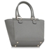 Picture of Xardi London Grey/White Zipper Medium Women Shoulder Bag