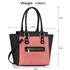 Picture of Xardi London Black/Pink Zipper Medium Women Shoulder Bag
