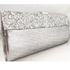Picture of Xardi London Silver Glitter Shimmer Wedding Baguette Clutch Bag