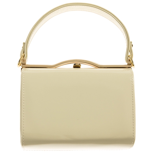 Picture of Xardi London Ivory Boxed Ladies Clutch Patent Bag