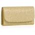 Picture of Xardi London Gold Glitter Fabric Handheld Clutch