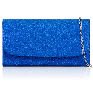Picture of Xardi London Royal Blue Glitter Fabric Handheld Clutch