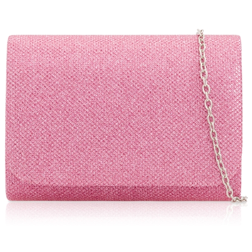 Picture of Xardi London Pink Small Glitter Fabric Handheld Clutch