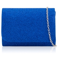 Picture of Xardi London Royal Blue Small Glitter Fabric Handheld Clutch