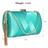 Picture of Xardi London Emerald Style 2 Luxe Satin Pleated Bridal Clutch 