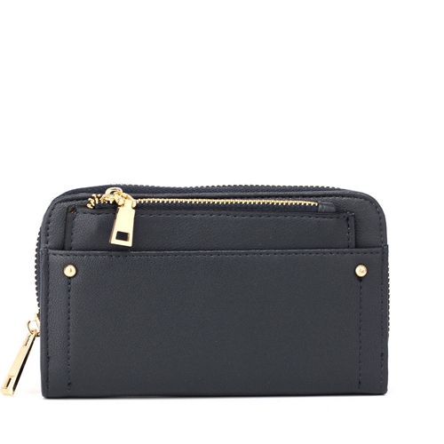 Picture of Xardi London Navy Zip Around Women Wallet with Pouch 