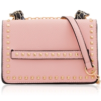 Picture of Xardi London Pink Studded Satchel Bag for Women 
