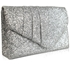 Picture of Xardi London Silver Glitter Faux Suede Leather Women Clutch