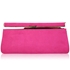 Picture of Xardi London Fuchsia Small Baguette Suede Clasp Prom Bag