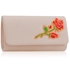 Picture of Xardi London Nude Medium Suede Clutch Party Bag 