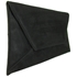 Picture of Xardi London Black Large Flat Suede Diagonal Envelope Clutch Bag