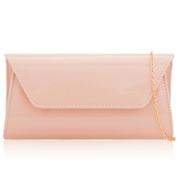 Picture of Xardi London Blush Large Patent Leather Clutch Bag
