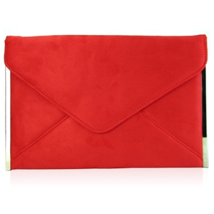Picture of Xardi Red medium celebrity flat envelope handbag