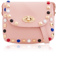 Picture of Xardi London Pink Small Swavorski Studded Cross-body Bag 