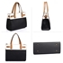 Picture of Xardi London Black Square Faux Leather Grab Bag for Women