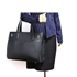 Picture of Xardi London Navy/White Square Faux Leather Grab Bag for Women