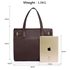 Picture of Xardi London Coffee Square Faux Leather Grab Bag for Women