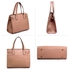 Picture of Xardi London Nude Square Faux Leather Grab Bag for Women