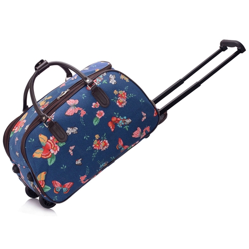 Picture of Xardi London Navy Butterfly C Owl Printed Cabin Approved Hand Luggage