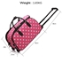 Picture of Xardi London Pink Polka Owl Printed Cabin Approved Hand Luggage