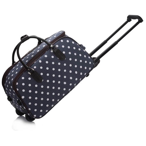Picture of Xardi London Navy Polka Owl Printed Cabin Approved Hand Luggage