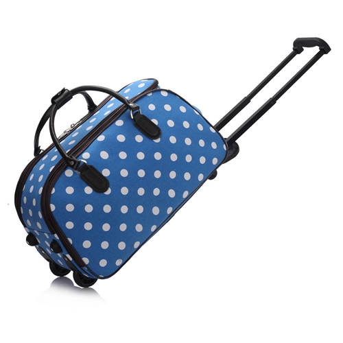 Picture of Xardi London Blue Polka Owl Printed Cabin Approved Hand Luggage